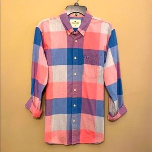 Hollister Stretch Casual Button Down Shirt - Check